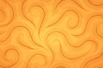 Fototapeta premium Organic seamless pattern loops trails curved vector featherloop gradient across glowing illustration