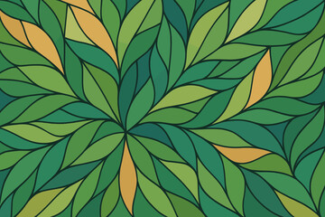 Fototapeta premium Vector illustration abstract creating leaf geometry mosaic interconnected natural art smooth
