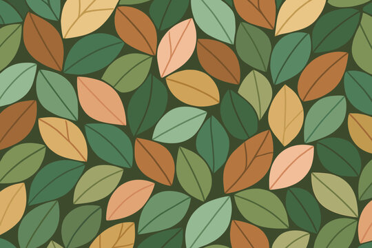 Blending tessellate hues earthy leaf artistry vector illustration shapes mosaic seamless composition