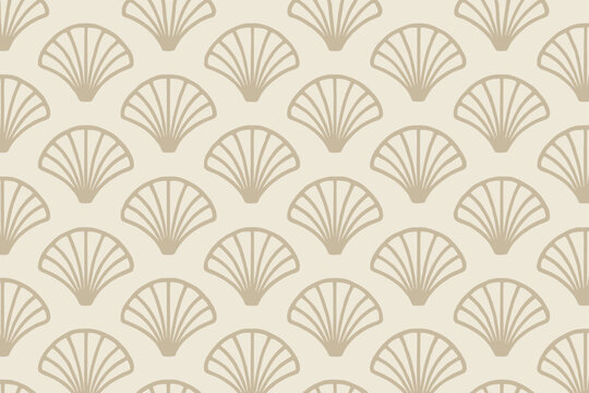 Aligned illustration rows shell pattern vector arcs geometric smooth minimal symmetrical