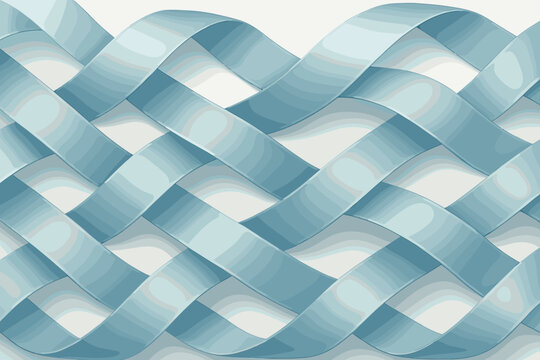 Gentle depth overlapping elegance ribbons pattern stripe continuous illustration ribbon silk forming