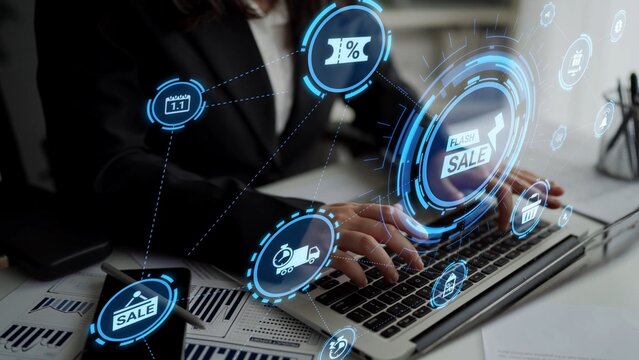 Flash sale icons show ecommerce, flash sale discount, and digital promotion. Flash sale drives customer shopping, flash sale marketing, and conversion growth. Funnel - Powered by Adobe