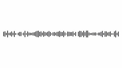 Audio waveform spectrum animation with alpha channel in 4K,audio wave motion background ,line digital minimalist sound wave animation on transparent background, audio wave visualization voice record - Powered by Adobe