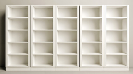 White shelves modern minimalist storage wall unit interior design furniture decor empty clean contemporary shelving storage solution wall decor home decor interior decoration