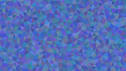 Fototapeta premium Abstract geometric low-poly background, irregular triangular shapes in cool, varied blue, purple, and teal, offering a modern digital design aesthetic.