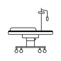 Operating Table Line Art Vector Illustration