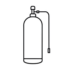 Oxygen Tank Outline Vector Design