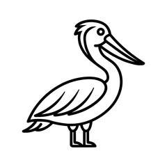 Pelican Outline Vector Design