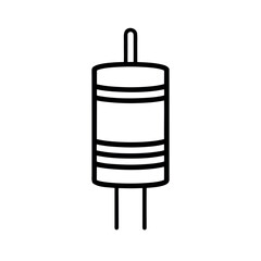 Resistor Line Art Vector Illustration
