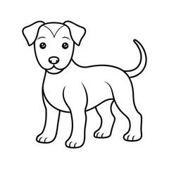 Puppy Outline Vector Design