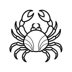 Crab Shell Outline Vector Design