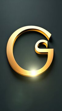 A single golden letter G on a black background, ideal for use in branding, logos, or typography designs