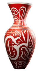 PNG African tribal vase porcelain pottery art.