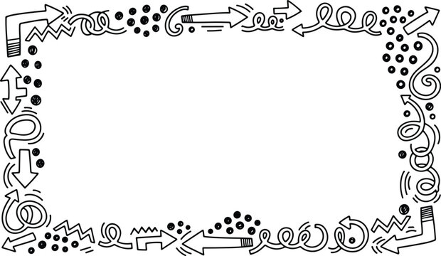 Hand Drawn Doodle Frame Border