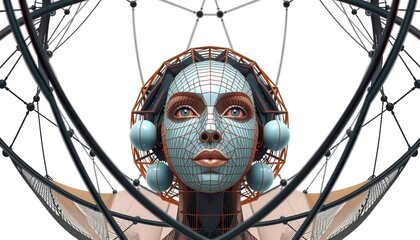 Futuristic Digital Human Portrait