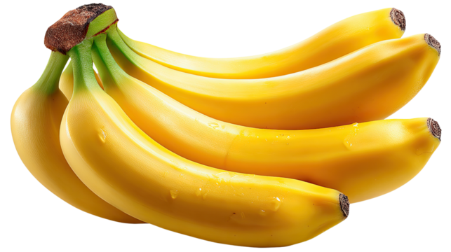 Golden Banana Bunch: A bunch of vibrant, ripe bananas, each with its smooth, yellow peel, inviting the senses with the promise of sweetness and nourishment. A simple arrangement of organic goodness.