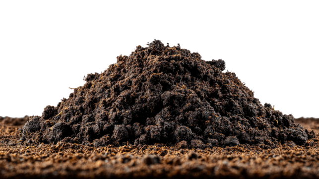 Pile of Rich Earth: A close-up shot revealing a pile of fertile, dark earth, with a captivating texture and a testament to the essential component of life and plant growth.