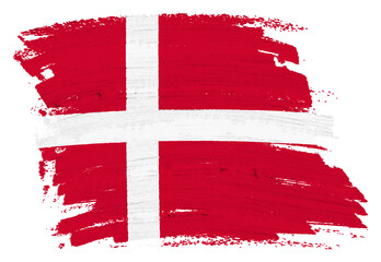 Denmark flag background paint splash brushstroke
