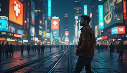 Urban Nightlife: Reflection and Movement