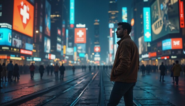 Urban Nightlife: Reflection and Movement