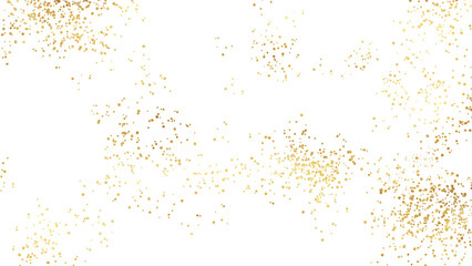 Golden abstract sparkle particle on transparent background