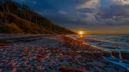 Sonnenuntergang am Strand von Nienhagen