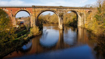 The railway viaduct at Yarm in North Yorkshire