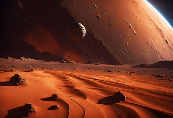 Fototapeta premium Majestic Alien Desert Landscape
