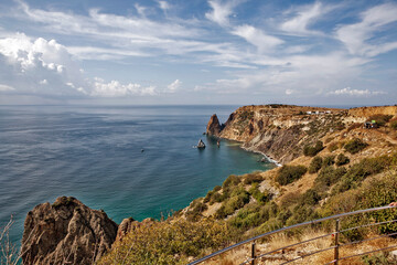 Picturesque landscape of Cape Fiolent. Sevastopol, Crimea