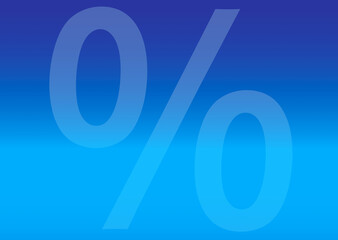 blue percent symbol