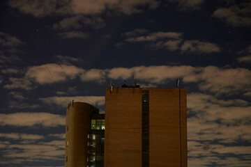 Russia. Moscow. Night view from the window.