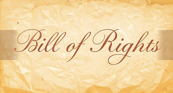 Celebrate foundational freedoms with elegant Bill of Rights typography on aged parchment