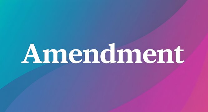 Discover the power of 'Amendment' with this dynamic, modern graphic for impactful communication