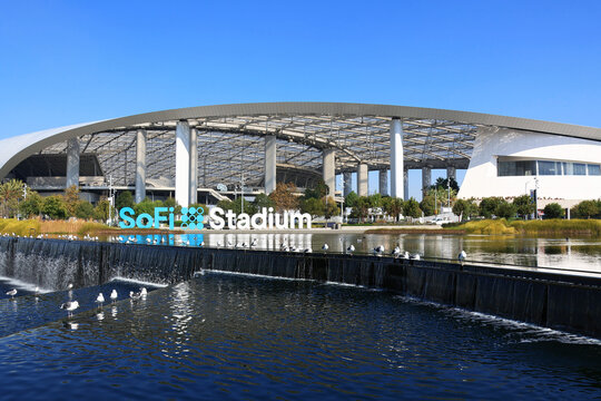 Inglewood, California &ndash; October 24, 2025: SoFi Stadium, iconic sports and entertainment venue at 1001 Stadium Dr, Inglewood, in the Los Angeles metropolitan area