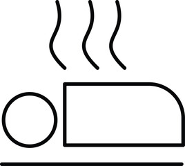 Hot stone massage icon
