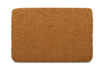 Fototapeta premium Blank coir welcome mat on transparent background, customizable home entrance decor and design element