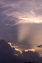 Colorful dramatic sky with cloud at sunset. Sky with clouds at sunset.