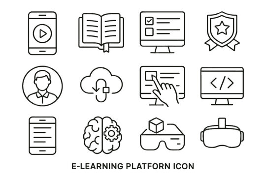 Ar avatar cloud learning vector mobile study play smartphone e icon virtual