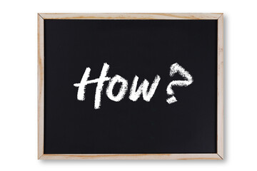 How word in chalk on chalkboard