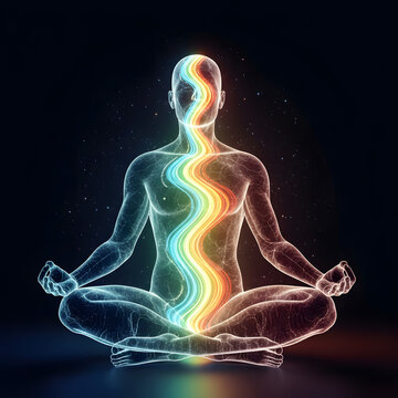 Futuristic Wellness: Luminous Biometric Meditation