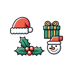 christmas icon set