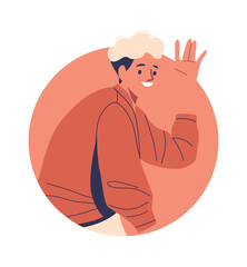 Trendy fashion teenage guy portrait