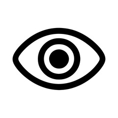 PNG Minimalist eye icon illustration.