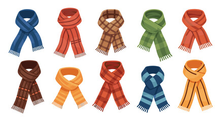 Bundle up with these stylish scarves that capture warm winter colors and cozy vibes for fashion blogs or holiday promotions