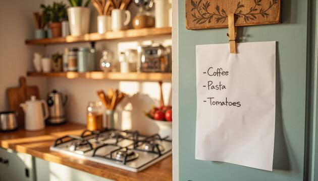 Cozy kitchen with farmhouse decor, vintage touches, warm ambiance
