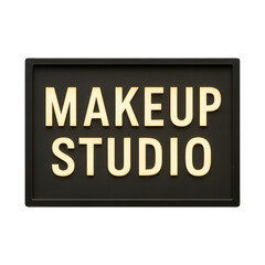 PNG Elegant makeup studio sign