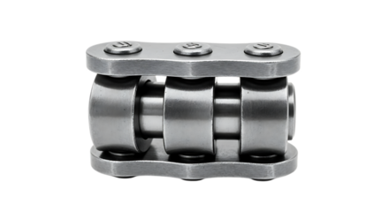 Fidget Toy, Metal Chain Link with Roller Bearings and Screws isolated on a transparent background, cutout, PNG