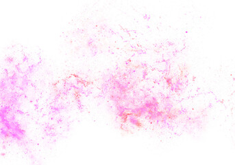 Obraz premium Abstract Colorful Powder Explosion. Nebula Galasy on Transparent Background