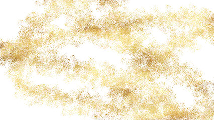 luxurious golden foil stain sparkle  on  transparent background,