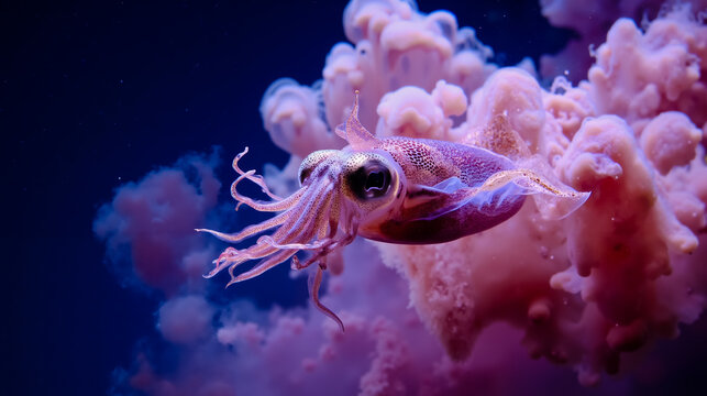 Octopus underwater bubbles purple marine life ocean sea deep sea photography undersea marine creature aquatic oceanic sea creature under the sea marine environment